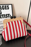 Striped Frame Crossbody Bag