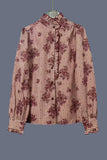 Ruffled Button-Down Blouse