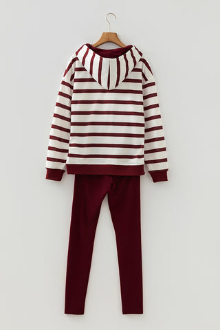 Striped Hoodie and Pants Set