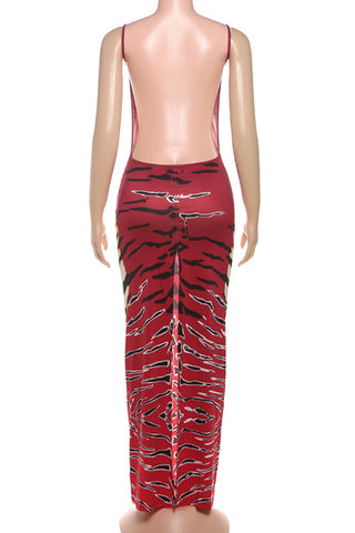 Bold Patterned Maxi Dress