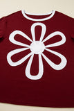 Oversized Floral Design Sweatshirt