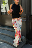 Floral Print Maxi Skirt