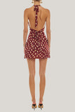 Halter Polka Dot Mini Dress