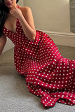 Polka Dot Halter A-Line Sundress