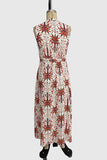 Sleeveless Patterned Midi Dress
