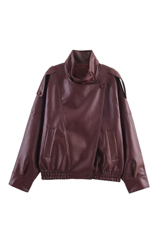 Oversized Asymmetric Collar Jacket