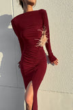 Elegant Ruched Evening Dress