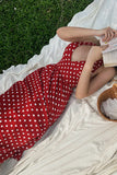 Polka Dot Halter A-Line Sundress