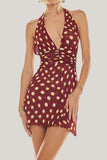 Halter Polka Dot Mini Dress