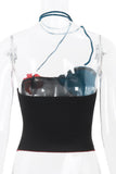 Asymmetric Floral Appliqué Tank Top
