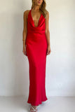 Elegant Draped Evening Gown