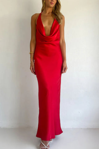 Elegant Draped Evening Gown