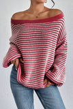 Oversized Striped Knit Sweater