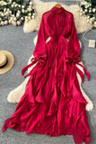 Elegant Evening Gown with Flowing Layers