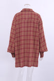 Oversized Plaid Blouse