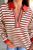 Striped Quarter-Zip Sweatshirt
