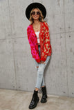 Vibrant Leopard Print Cardigan