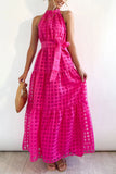 Halter Neck Casual Maxi Dress