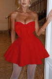 Strapless Bow Casual Dress