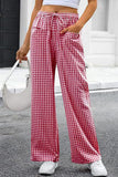 Relaxed Fit Gingham Casual Pants