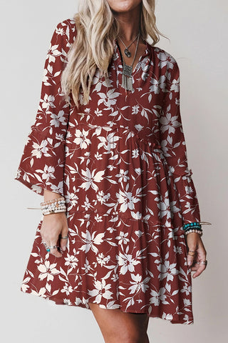 Boho Floral Mini Dress