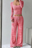 Striped Two-Piece Pant Set