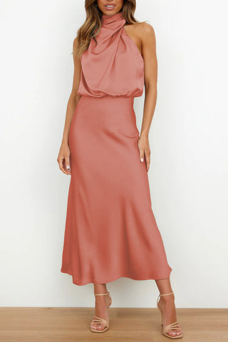 Elegant Halter-Neck Evening Gown