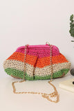 Stylish Chain-Strap Woven Handbag
