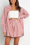 Striped Shirt and Short Set