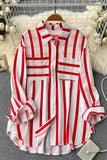 Striped Button-Front Shirt