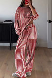Striped Relaxed-Fit Pants Set