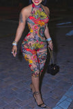 Chic Halter Leopard Print Jumpsuit