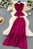 Elegant Two-Piece Skirt Set