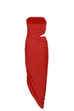 Elegant Draped Strapless Dress