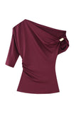 Asymmetric T-Shirt with Ring Detail