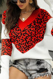 V-Neck Leopard Sweater