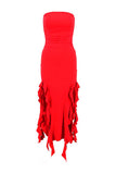 Strapless Ruched Vacation Dress