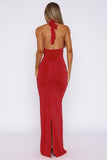 Elegant Deep V-Neck Evening Dress