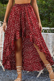 High-Low Leopard Skirt