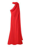 Asymmetric Neckline Casual Dress