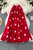 Polka Dot Pleated Skirt