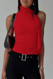High Neck Tie Detail Tank Top