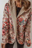 Floral Patterned Hooded Jacket