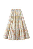 Tiered Floral Maxi Skirt