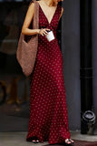 Polka Dot Casual Maxi Dress