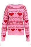 Geometric Heart Knit Sweater