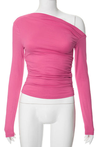 Asymmetric Long-Sleeve Top