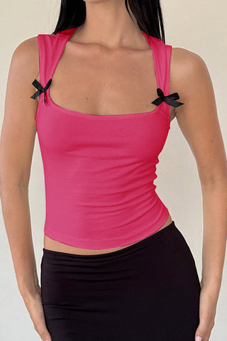 Bow-Accent Tank Top