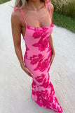 Floral Detail Evening Gown