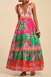Tropical Print Maxi Dress
